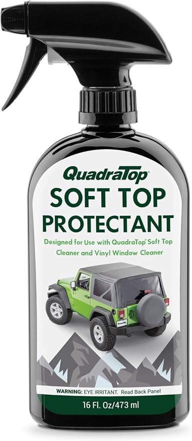 Soft Top Vinyl Protectant - UV Blocker for Wrangler & Gladiator Soft Tops - 16 oz - UV-Blocking Water-Repellent Coating - Prevents Fading Cracking & Color Loss - Apply After Every Wash for