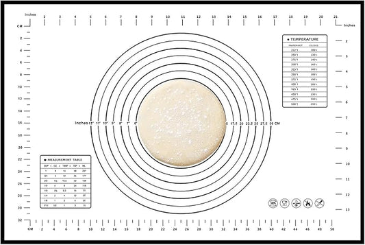 Dough Mat Silicone Baking Mats for Rolling Pastry,Kneading Sheet Sourdough Bread Baking Supplies Black 24x16" 0.45mmT