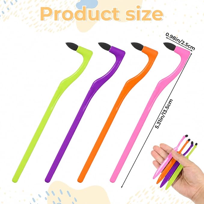 4 Pcs Teeth buffers for Stains Tooth Stain Remover Dental Plaque Tartar Eraser Tool Polisher Professional Dental Picks Cleaning for Oral Care Teeth Whitening Polishing (Orange/Green/Purple/Pink)