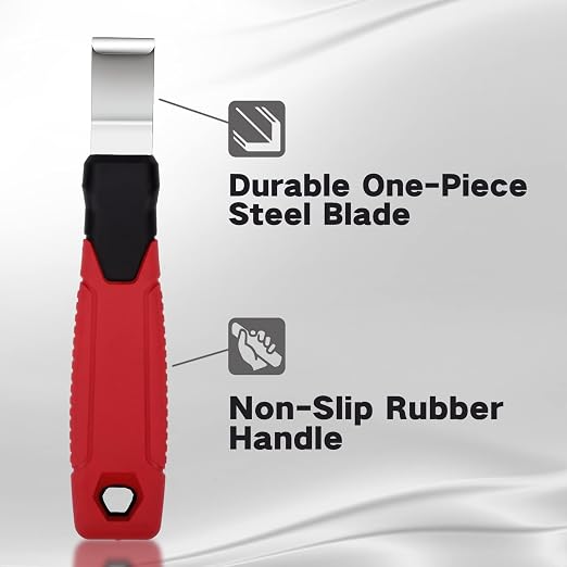 Vinyl Siding Removal Tool with Extra Long Handle- Steel Blade Vinyl Non-Slip Grip Handle for Installation and Removal Tool Avoid Damaging Vinyl Siding Tool (2)