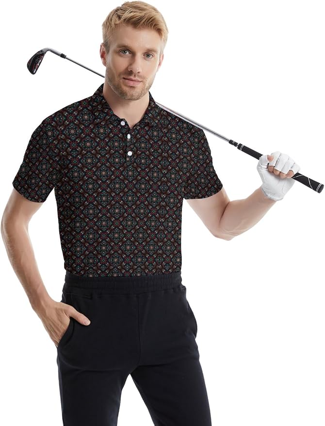 Polo Shirts for Men Moisture Wicking Mens Polo Shirts Patriotic Shirts for Men
