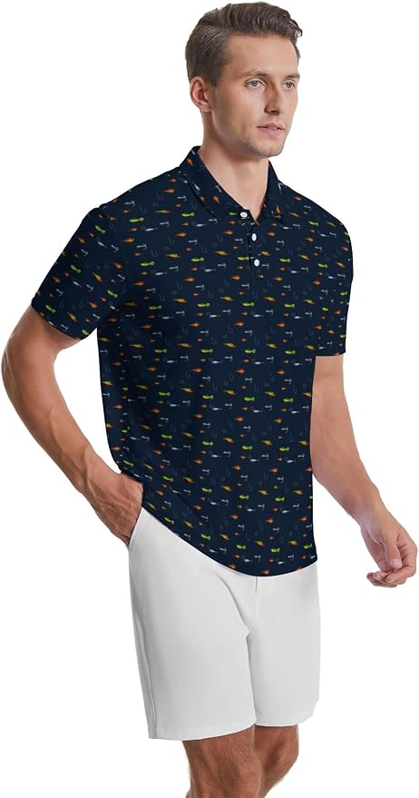 Polo Shirts for Men Moisture Wicking Mens Polo Shirts Patriotic Shirts for Men