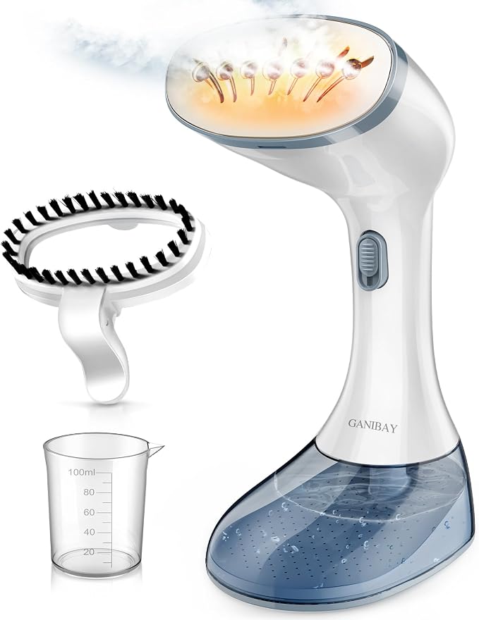 Steamer for Clothes, 1800W Fast Heat-up Clothes Steamer Handheld Garment Steamer with 3 Steam Settings, 380ml Water Tank, 9.8' Cord, Portable Clothing Steamer for Wrinkle Removal Safe on All Fabrics