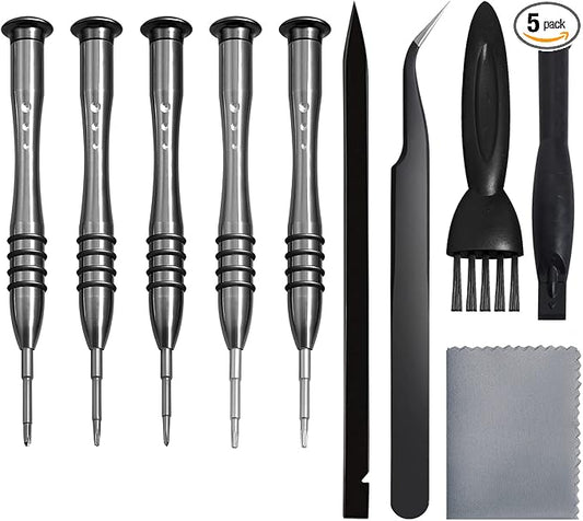 Screwdriver Set, Tri-Wing Phillips Pentalobe Screwdrivers Repair Tool Kit | Stainless Steel Material, 360° Rotating Labor-Saving Cap, Magnetic Tips, For Apple MacBook Mac Retina Pro Air - 5 T5 T6