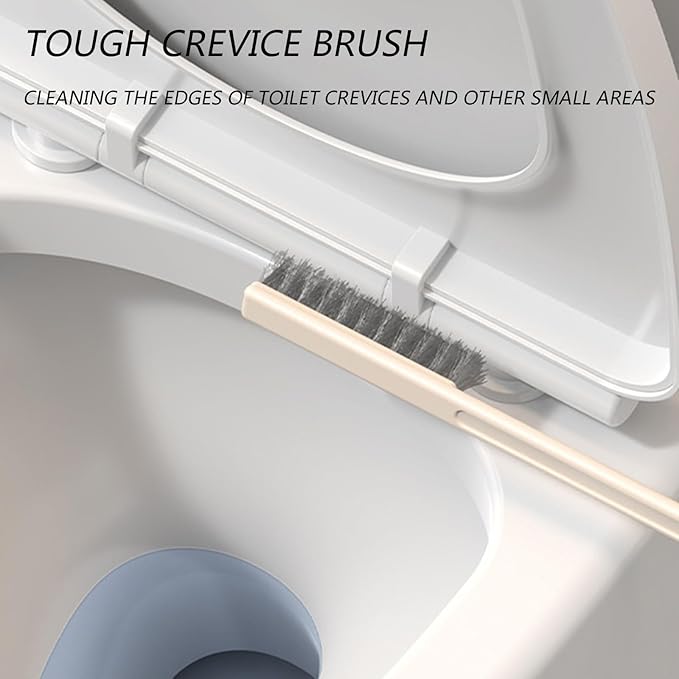 2 in 1 Toilet Bowl Brush Plunger Set,Toilet Brush and Holder Set Toilet Bowl Brush with Tweezers Long Handle,Ventilation Slots Base,Toilet Cleaner Brush for Bathroom Deep Cleaning