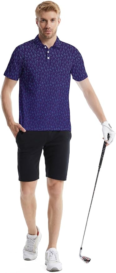 Polo Shirts for Men Moisture Wicking Mens Polo Shirts Patriotic Shirts for Men