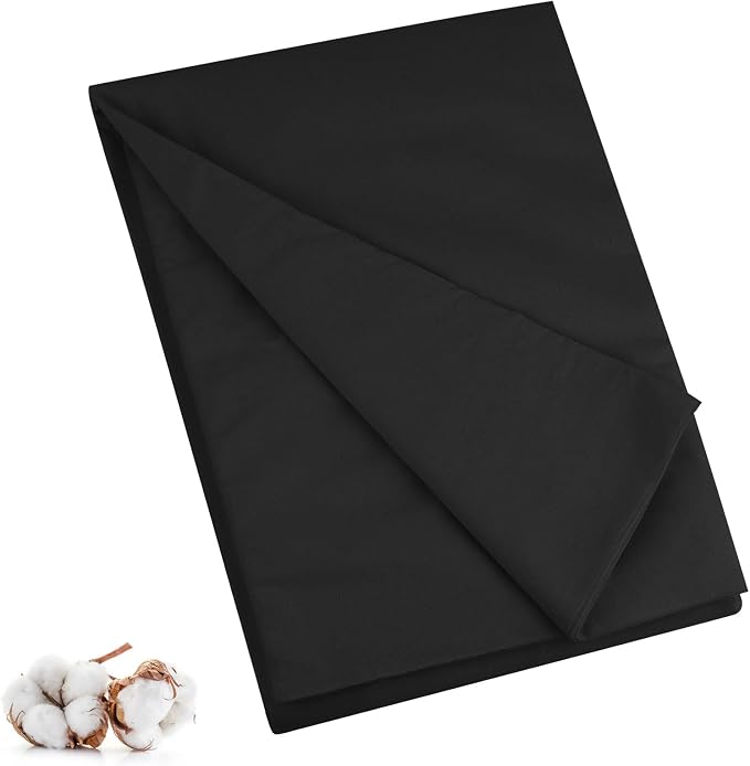 100% Cotton Muslin Fabric, 59 Inch X 10 Yards Black Fabric by The Yard | Medium Weight, Easy Care, Fabric for Sewing Embroidery , Garments, Crafts Material, Apparel Cloth