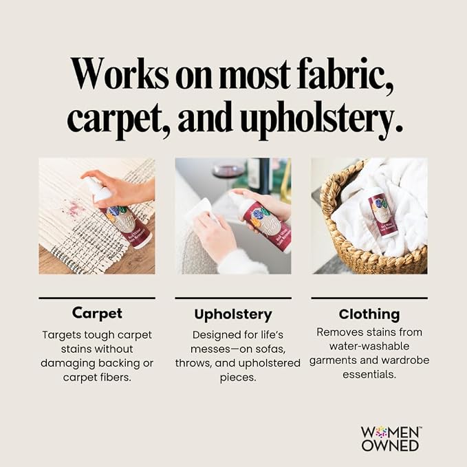 Wine Away Red Wine Stain Remover - Perfect Fabric Upholstery and Carpet Cleaner Spray Solution - Removes Wine Spots - Wine Out - Spray and Wash Laundry to Vanish Stain - 12 Ounce, Set of 3