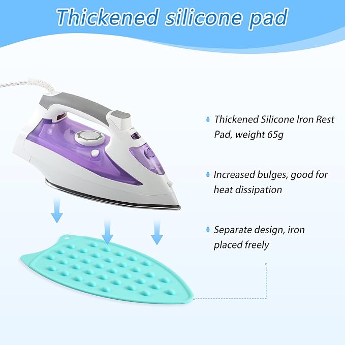 Ironing Mat Pad for Table Portable Travel Iron Blanket Ironing Board Covers Pressing Mat Heat Press Pads 27.6x47.2 Inches Mint Green Daisy Flowers and Bees46
