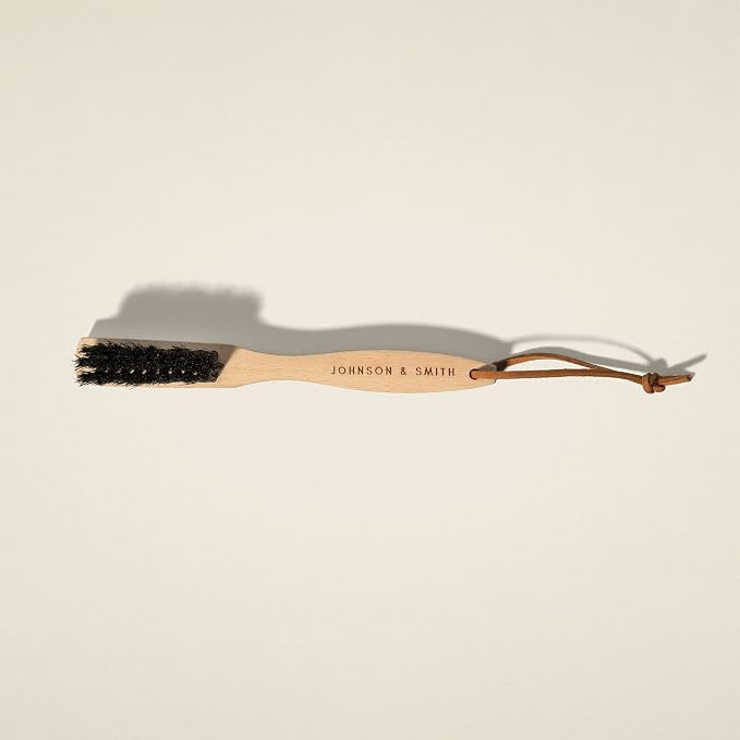 Premium Stain Removal Brush - Small Wood Stain Remover for Scrubbing Stains from Furniture, Fabric, Leather - Soft Bristle Cleaning Brush - Easy Grip Handle - Portable Clothing Stain Remover Brush