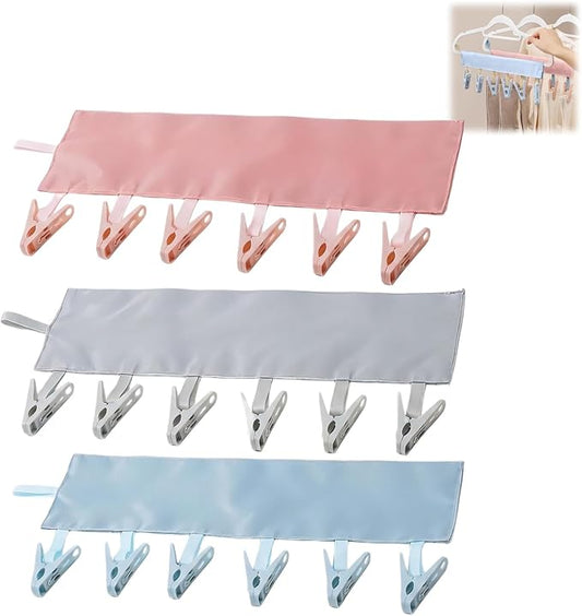 Portable Drying Rack for Travel Hanger with Pins, Folding Travel Hangers with Clips,Works as Hanger for Swimsuit Drying Rack,Sock Drying Rack and Cruise