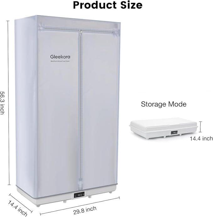 Foldable Clothes Dryer,Easy Install,1200W with Timer | Foldable, Easy Installation, 1200W Fast Drying, Quiet, Adjustable Timer,Large Capacity