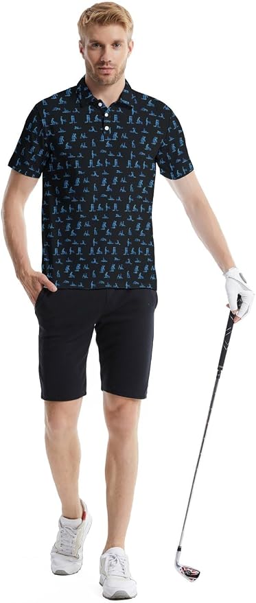 Polo Shirts for Men Moisture Wicking Mens Polo Shirts Patriotic Shirts for Men