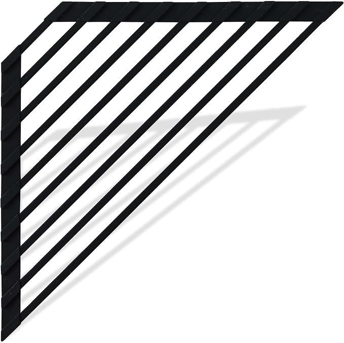 Triangle Roll Up Dish Drying Rack for Sink Corner, Foldable Silicone Coated Stainless Steel Over Sink Rack, Space Saving Heat Resistant Anti-Slip Anti-Rust Drainer Mat for Dish Fruit (Black)