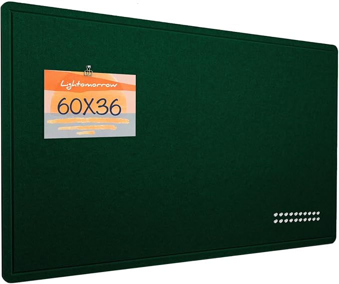 Felt Bulletin Board 60x36 inches, Decorative Pin Board for Home & Office | Cork Board Alternative for Wall with Push Pins, Display Mood Board for Photos, Notes & Reminders