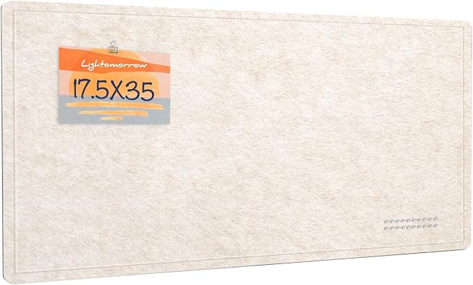 Felt Bulletin Board 35x18 inches, Decorative Pin Board for Home & Office | Cork Board Alternative for Wall with Push Pins, Display Mood Board for Photos, Notes & Reminders