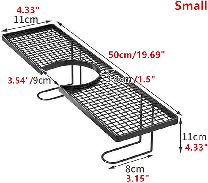 Sink Organizer Rack,No-Drill Freestanding Carbon Steel Faucet Storage Shelf, Washbasin Shelf, Tool-Free Organizer, Space-Saving Bathroom Countertop Organizer, Easy Drainage New (Black)