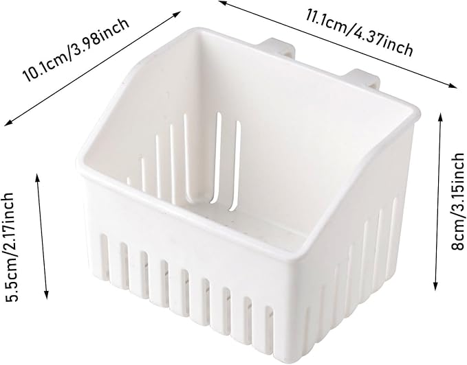 Cutlery Drying Rack - Utensil Drainer | Cutlery Drainer for Sink | Drying Rack Holder | Kitchen Drying Basket | Spoon Knife and Fork Storage Basket | Silverware Holder (White B 2pcs)