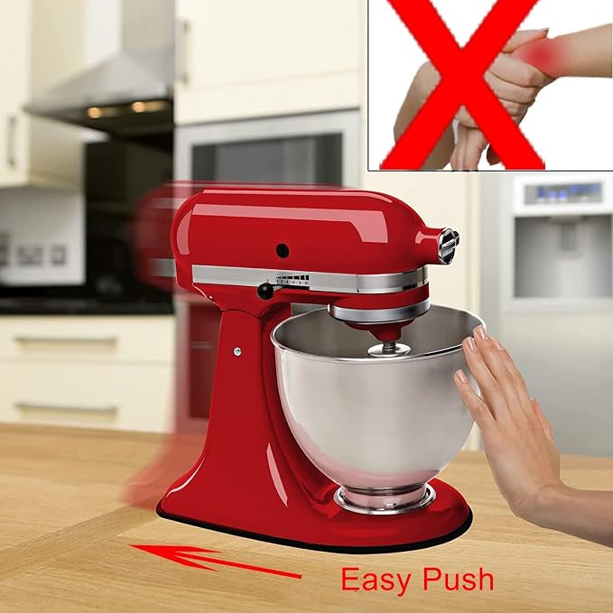 Mixer Slider Mat for Kitchen aid Stand Mixer With 2 Black Mixer Accessories,Kitchen aid Mixer Slider Mat Compatible with Kitchen 4.5-5 Qt Tilt-Head Stand Mixer