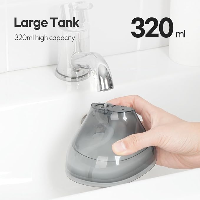 HubiCare Handheld Garment Steamer for Clothes - 1500W TurboSteam, 3 Steam Levels, 320ml Big Capacity, Strong Penetrating Steam, 20s Fast Heat-up, Steam Iron Fabric Wrinkle Remover (Black)