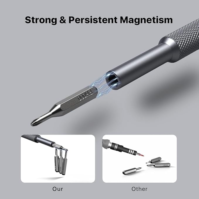 AXTH 37-in-1 Small Precision Screwdriver Set, Stocking Stuffers for Men | Professional S2 Magnetic Mini Repair Tool Kit for Phone, Computer, Watch, Laptop, Macbook, Ring Doorbell, Eyeglass