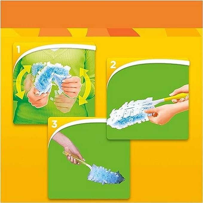 Swiffer Microfibre dust Cleaner Set, 1 Handle and 3 Replacement Pads (Pack of 3x1 Piece)