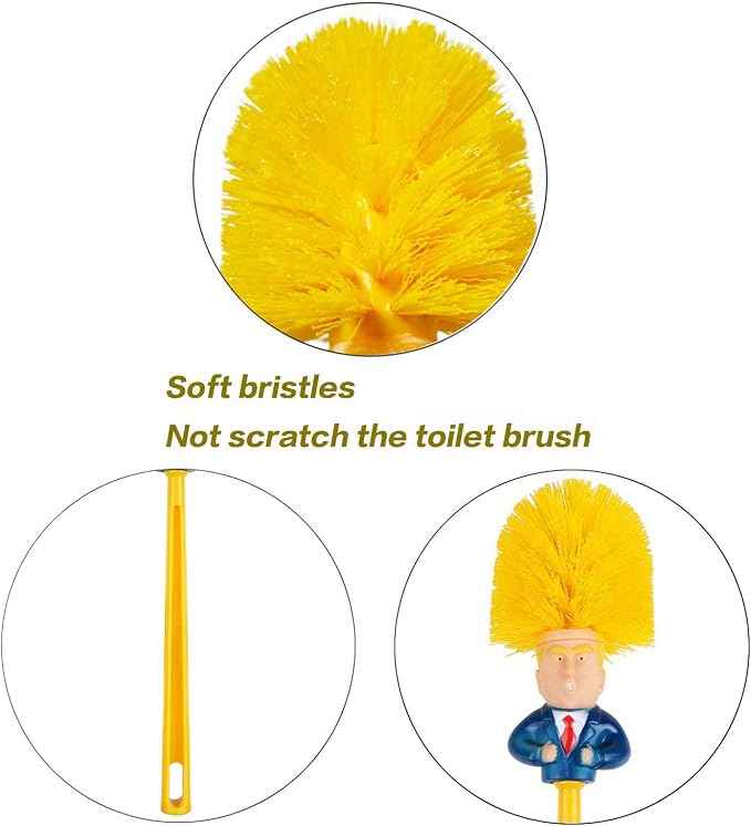 Funny Toilet Brush,Prank Toilet Brush Cleaner, Funny Toilet Scubber,Make Toilet Great Again, Commander in Crap (Thumb Up Toilet Brush)