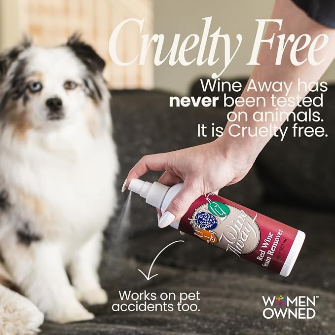 Wine Away Red Wine Stain Remover - Perfect Fabric Upholstery and Carpet Cleaner Spray Solution - Removes Wine Spots - Wine Out - Spray and Wash Laundry to Vanish Stain - 12 Ounce, Set of 3