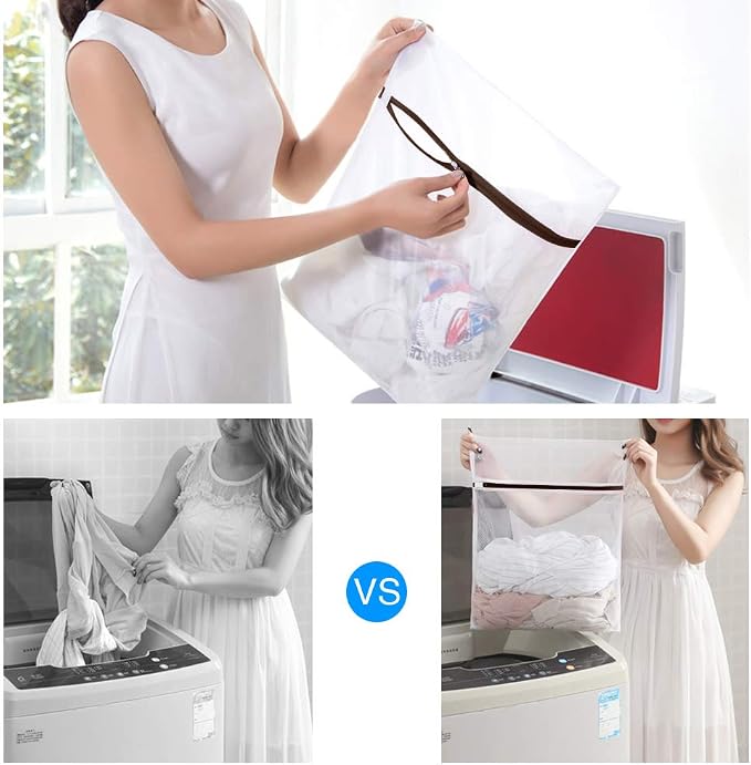 GOGOODA Mesh Laundry Bags for Delicates Durable Protective Wash Bags | Travel Storage Bags for Intimates Lingerie, 6PCS （3L,3M）