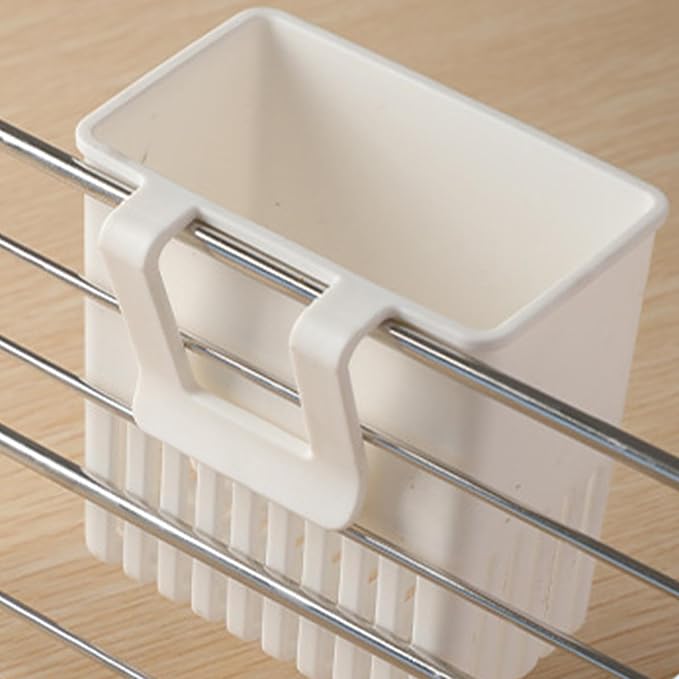 Cutlery Drying Rack - Utensil Drainer | Cutlery Drainer for Sink | Drying Rack Holder | Kitchen Drying Basket | Spoon Knife and Fork Storage Basket | Silverware Holder (White a 2pcs)