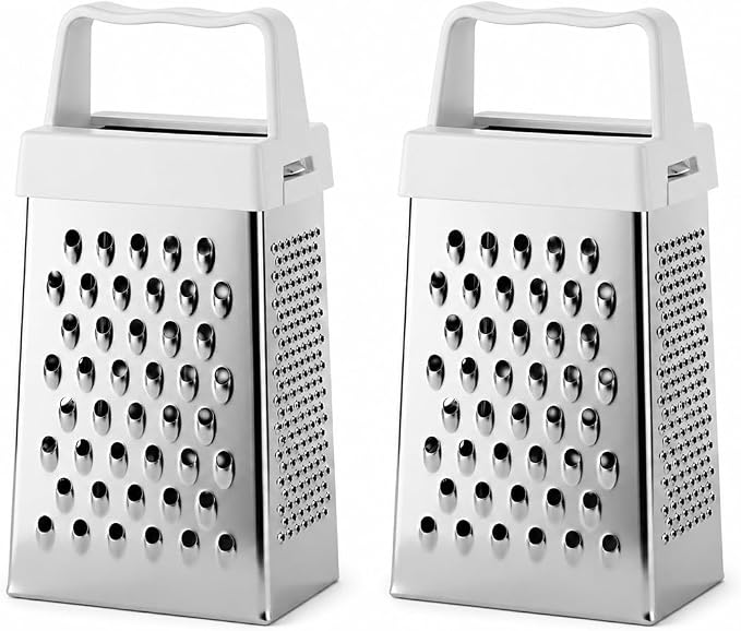 HIC Kitchen Mini Garlic Grater Slicer, Stainless Steel, Set of 2