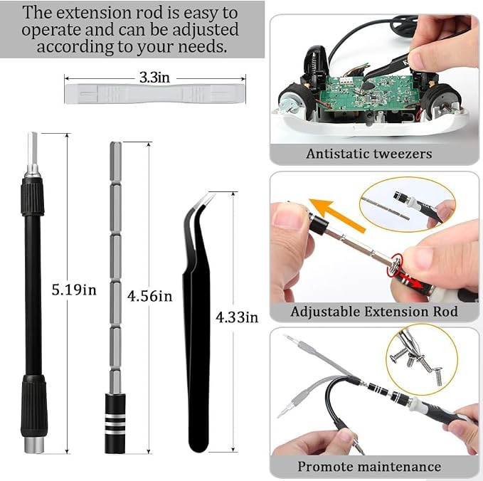 LIFEGOO Precision Screwdriver Set 138 in 1 Small Magnetic Screwdriver Set with Case, Electronic Repair Tool Kit for Computer, Laptop, iPhone, Cellphone Macbook, PC, PS5, Watch Camera Electronic