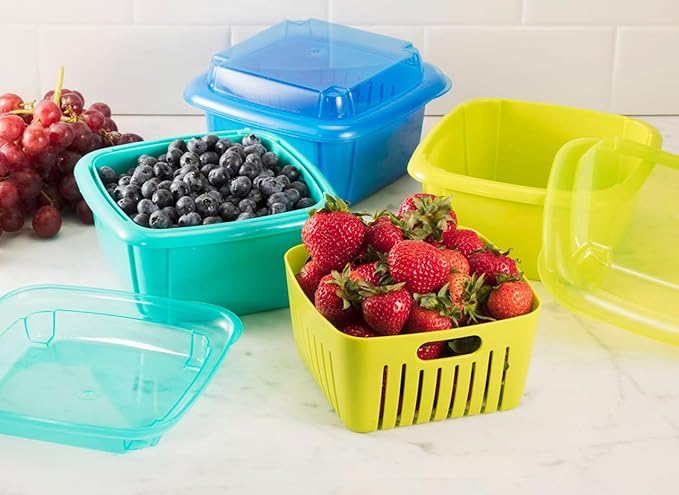 Hutzler Box Berry Keeper, 2-Pint, Gray