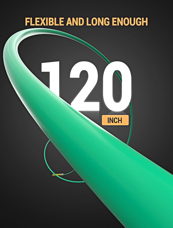 Auto Sunroof Cleaning Tool, 120 Inch Flexible Pipe Brush, 2PCS Tube Cleaning Brushes for Car Sunroof, Windshield Wiper Drain Hole