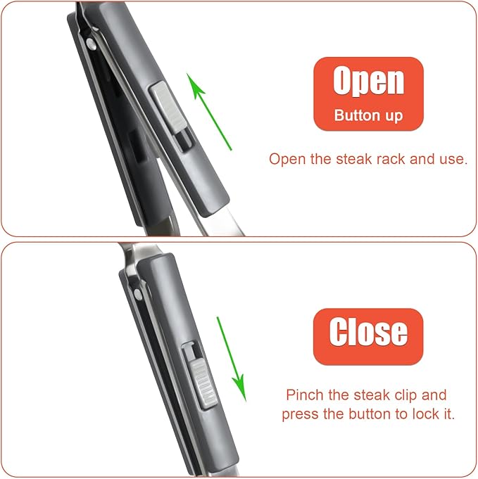 Extended Handle Spatula Tongs, 11.6 Inch Long Anti-Scald Stainless Steel Grill Clamp Spatula Food Flipping Cooking Serving Tongs Spatula for Steak Pancakes Barbecue Burgers Pizza (Gray)