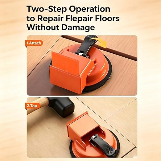 Floor Gap Fixer Tool, Fix a Floor Plank Grabber for Laminate Vinyl Plank LVP SPC Engineered Hardwood Gap Repair, Heavy Duty Carbon Steel for Floating Floors, Floorboard Separation Tool