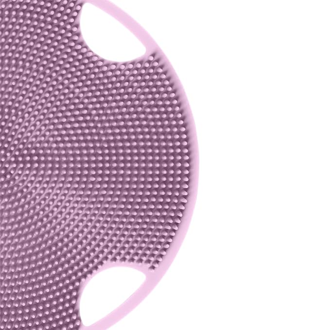 Boie USA Flat Body Scrubber - Hygienic, Exfoliating Loofah Alternative - Feels Like Silicone Scrubber Gentle on Sensitive Skin, Hypoallergenic, BPA- & Latex-Free, Made in The USA (Thistle)