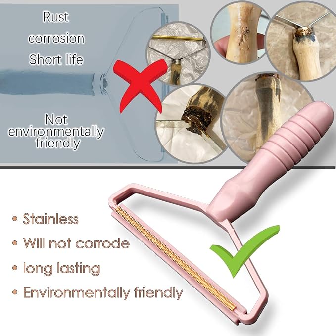 Portable Fabric Shaver, Pet Hair Remover, Manual Lint Remover, Dog Hair Remover Tool, Removing Dust from Clothing, Carpet, Furniture, Blankets, Couch Pink 1pcs