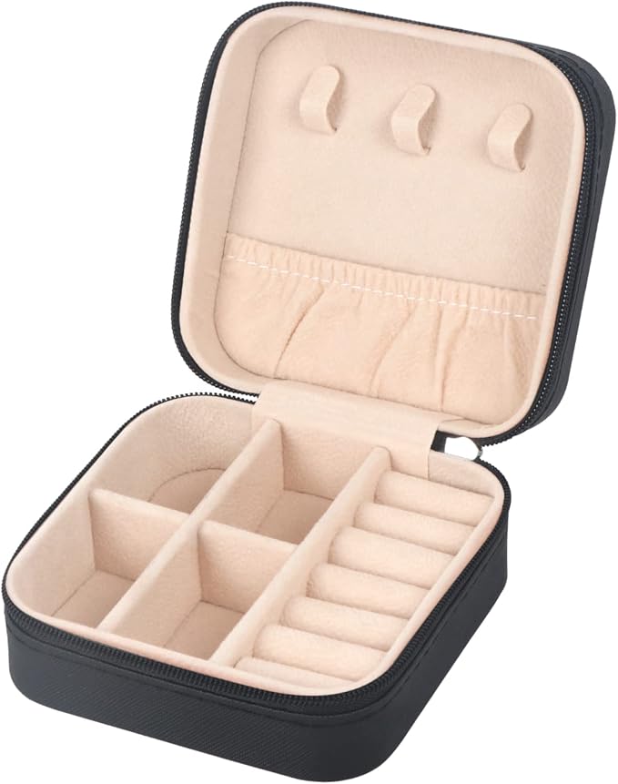 MFXIP Travel Jewelry Case Small Jewelry Box Jewelry Organizer Storage Case Portable PU Leather Mini Jewelry Travel Case for Girls Womens Earring, Necklace, Rings,Bracelets