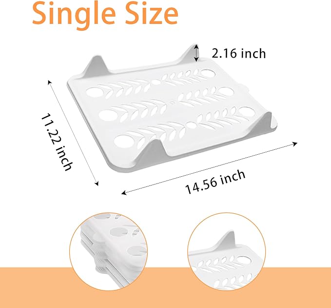 10 Pack Shirt Folding Boards for Clothes Storage | Extra Large Stackable Closet Organizer, Plastic Clothing Folder Shelf Dividers for Adult Tshirt, Sweatshirt