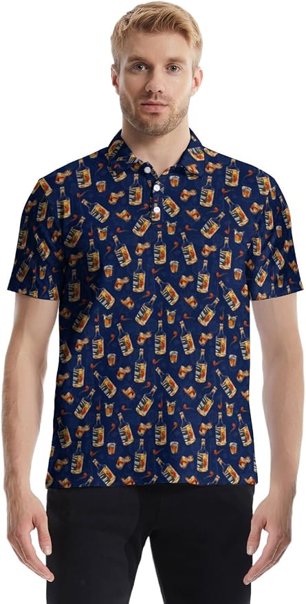 Polo Shirts for Men Moisture Wicking Mens Polo Shirts Patriotic Shirts for Men