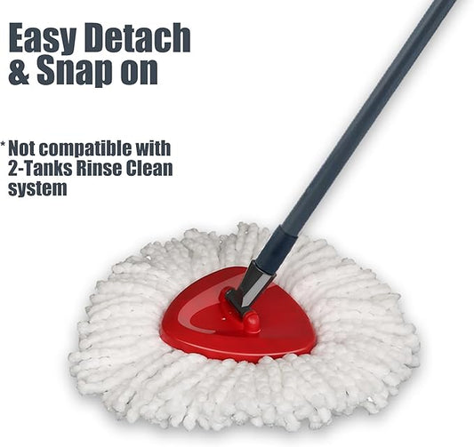 Mop Replace Head [ 3 Pack ] Mop Refills Compatible with Triangle Spin Mop, Made of Microfiber, Deep Cleaning Machine Washable and Easy-to-Replace