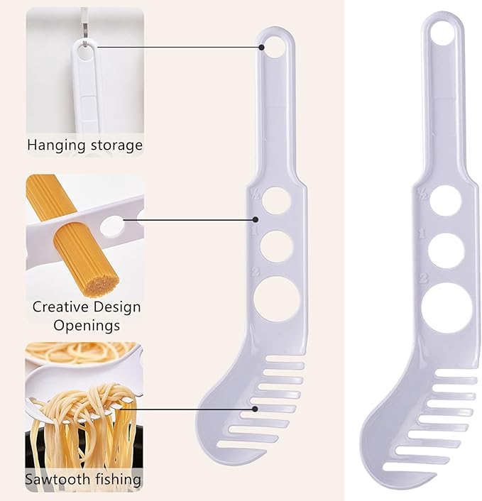 Spaghetti Measurer Tool Spoon Pasta Ladle Tool for Cooking, Multifunctional Kitchen Spaghetti Utensil for Restaurants Homes Hotels