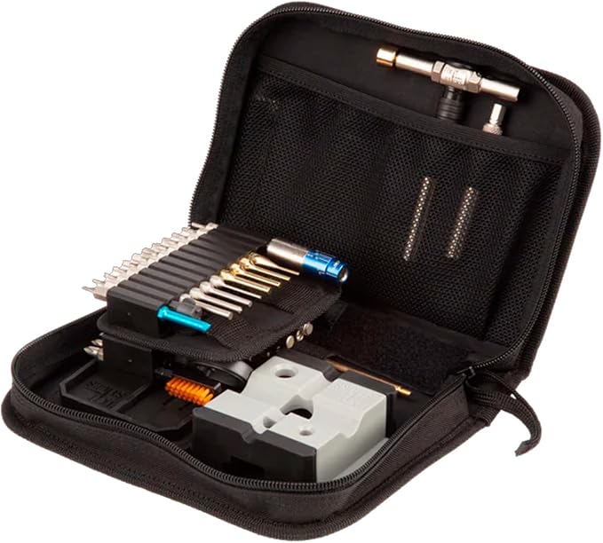 Fix It Sticks Portable Multi-Functional Pistol Armorer's Toolkit | Mini All-In-One Force Turner, Ratcheting T-Way Spanner Locking Hex Drive, Handgun Maintenance Gear Soft Case