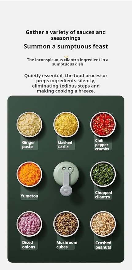 3-Speed Manual Food Chopper-Hand Crank Vegetable Chopper & Garlic Mincer for Effortless Dicing of Onions, Nuts, and Salsa - Compact Kitchen Gadget (250ML)