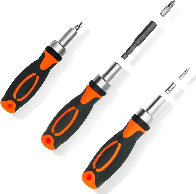 42 in 1 Ratcheting Screwdriver Set, Ratchet Wrench | Cr-V Steel, Rotatable Ratchet Handles ＆ Storage Case, Household Repair Tool Kits for Bike