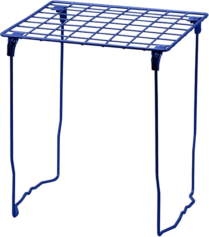 LockerMate Stac-A-Shelf Locker Organizer Shelf, Stackable, Extra Tall, Fits Standard Size School Lockers, Blue