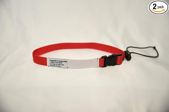 with Sock Snare, Premium Red Laundering Strap, Package of 2 2 Straps