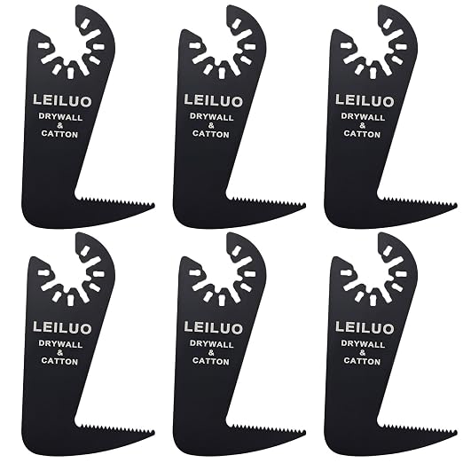 6 Pcs Oscillating Tool Blade Drywall & Multi-Material Cutting Universal Multitool Accessories Fit for DeWalt Makita & More