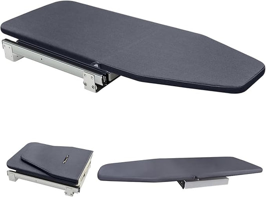 Retractable Foldable Ironing Board, 180° Swivel Pull Out Ironing Board Closet Sliding Out Space Saving with Removable Heat Resistant Ironing Board Cover